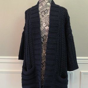 Thick knit navy cardigan, TAGS ON!